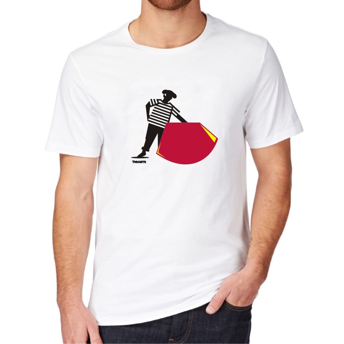 CAMISETAS TAURINAS PICASSO TOREANDO CON MULETA 3
